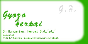 gyozo herpai business card